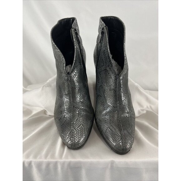 Ara Silver Metallic Snakeskin-Patterned German Booties - Picture 5 of 16